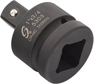 SUNEX TOOLS 5303, 1 Inch Drive, 1" Female x 3/4" Male Impact Adapter, Cr-Mo Steel, Ball Detent, Tapered Square End, Meets ANSI Standards
