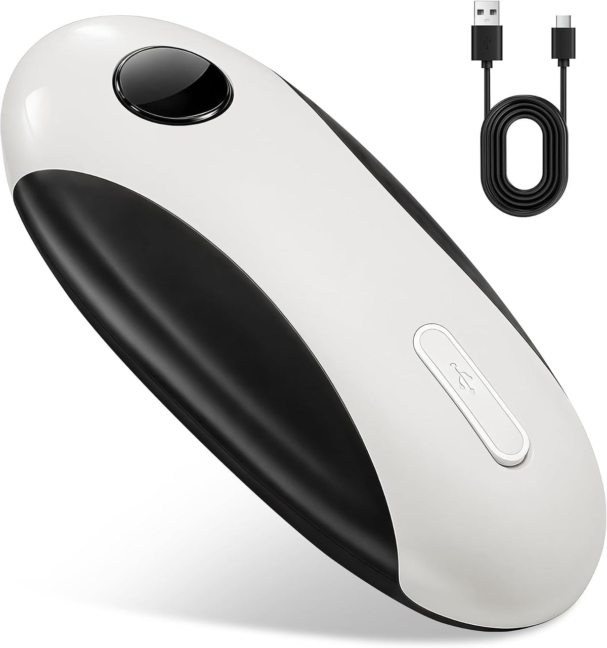 Electric Can Opener, Automatic Rechargeable Smooth Edge Side Cut