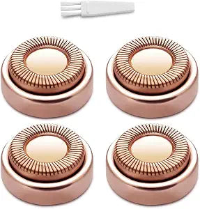 Facial Hair Remover Replacement Heads, for Flawless Women Lip Soft Touch, Chin, and Cheeks Cleaning as Seen on TV 18K Gold-Plated Rose Gold 4 Count