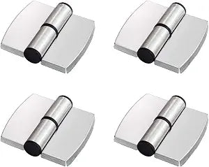 4Pcs Stainless Steel PublicToilet Toilet Partition Hardware Connection Accessories Hotel Shopping Mall Public Toilet Partition Hinge Self-Closing Spring Hinge (Left Side)