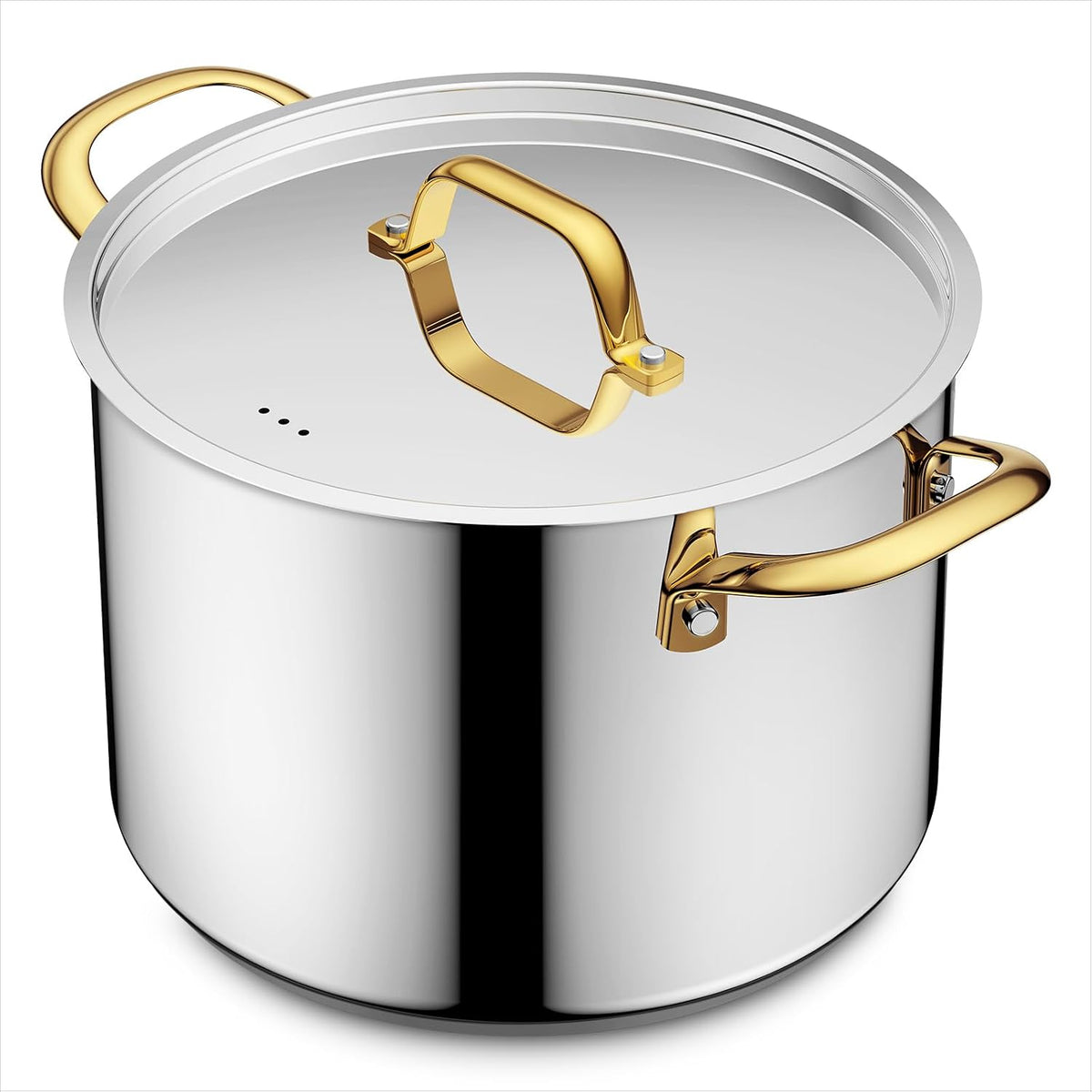 BEZIA 8 QT Stainless Steel Stock Pot with Lid, Uncoated Cooking Pot