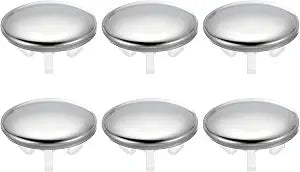 PATIKIL Sink Overflow Ring 35mm Stainless Silver Single Layer Cap 6Pcs