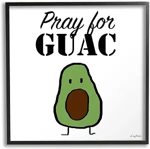 'Pray for Guac Little Avocado Guacamole'| Framed Giclee Art
