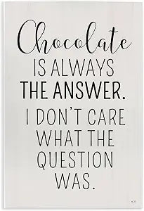 Chocolate Humor Kitchen, 10 x 15 Inch Mounted Print on Wall Plaque
