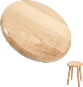 VOSAREA Wooden Bar Stool Seat Replacement Round Chair Seat Top Wood Seat Replacement for Metal Chairs Stool Barstools (29.5CM)