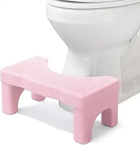 Pink Poop Toilet Stool Squat Adult, 7" Potty Squatting Stool for Adults