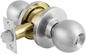 Master Lock BLC0232DKA4 Storeroom Cylindrical Ball Knob, Commercial Grade 2, Brushed Chrome Finish