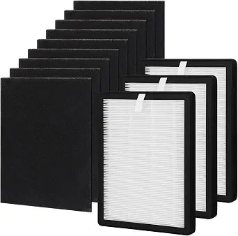 ProHEPA 9000 Replacement Filters for VEVA ProHEPA 9000 Air Purifier - 3 Pack Premium H13 True HEPA Filters + 9 Pack Activated Carbon Pre-Filters