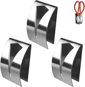 3 Pack Kitchen Shears Holder Wall Mount Adhesive Kitchen Scissors Holder Clip Holster Organizer for Heavy Duty All Purpose Cooking Scissors Poultry Shears Seafood Scissor Knife Block Attachment