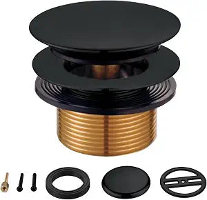 Kingston Brass KBU2000 Eugene Tip-Toe Tub Drain Conversion Kit, Matte Black 2.75 x 2.94 x 2.31