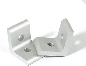 25 Packs 1515 Series Aluminum 2 Hole Inside Corner Bracket, L Bracket Connector for Extruded Aluminum Extrusion