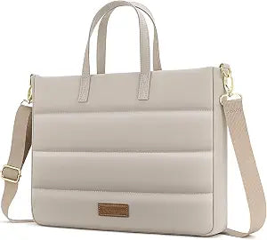 RAINYEAR Laptop Bag for 14 Inch, Women Laptop Shoulder Bag, Khaki