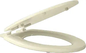 Standard Wood Toilet Seat, Bone, 17 in, Fits All Standard Size Fixtures