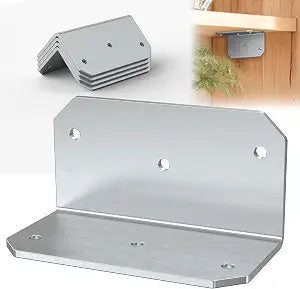 4"x2"x2" Corner Brackets for Wood, 200LB, Galvanized 4 Pack