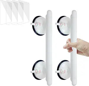 Shower Grab Bars, Suction Cup Bathroom Safety Rails for Elderly, Handicap, Disabled - Non-Slip Shower Handles for Bathtub, Toilet, Balance & Stability Support