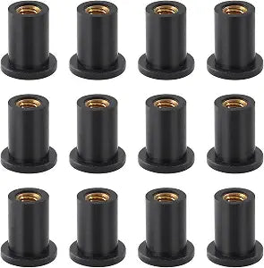 12Pcs M5 Rubber Well Nuts