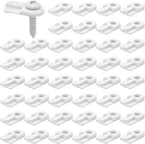 Blulu 48 Pack 13/16 x 1/2 in Flush Window Screen Clip White Retainer Clip