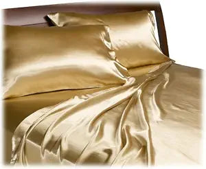 Royal Opulence Divatex Home Fashions Satin Cal King Sheet Set, Gold
