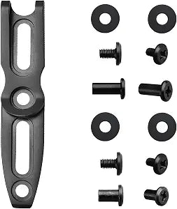 TONIFE Pocket Clip for Kydex Sheath Outdoor Knife Accessory with Multiple Hole Distances and Thickness Options (Black Titanium)