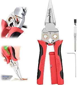 8-in-1 Wire Stripper with Voltage Tester, Electrician Tool for HVAC & DIY