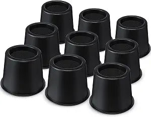 9 Pack 4 Inch Heavy Duty Bed Risers, Round Furniture Risers for Beds Sofas Tables Chairs, 13500 lbs Total Capacity