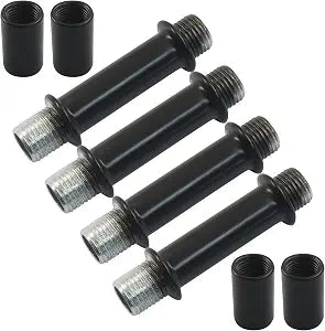 Piutouyar 4 Pcs 50 mm/1.97 Inch Straight Pipe Lamp Stem Kit, M10, Black