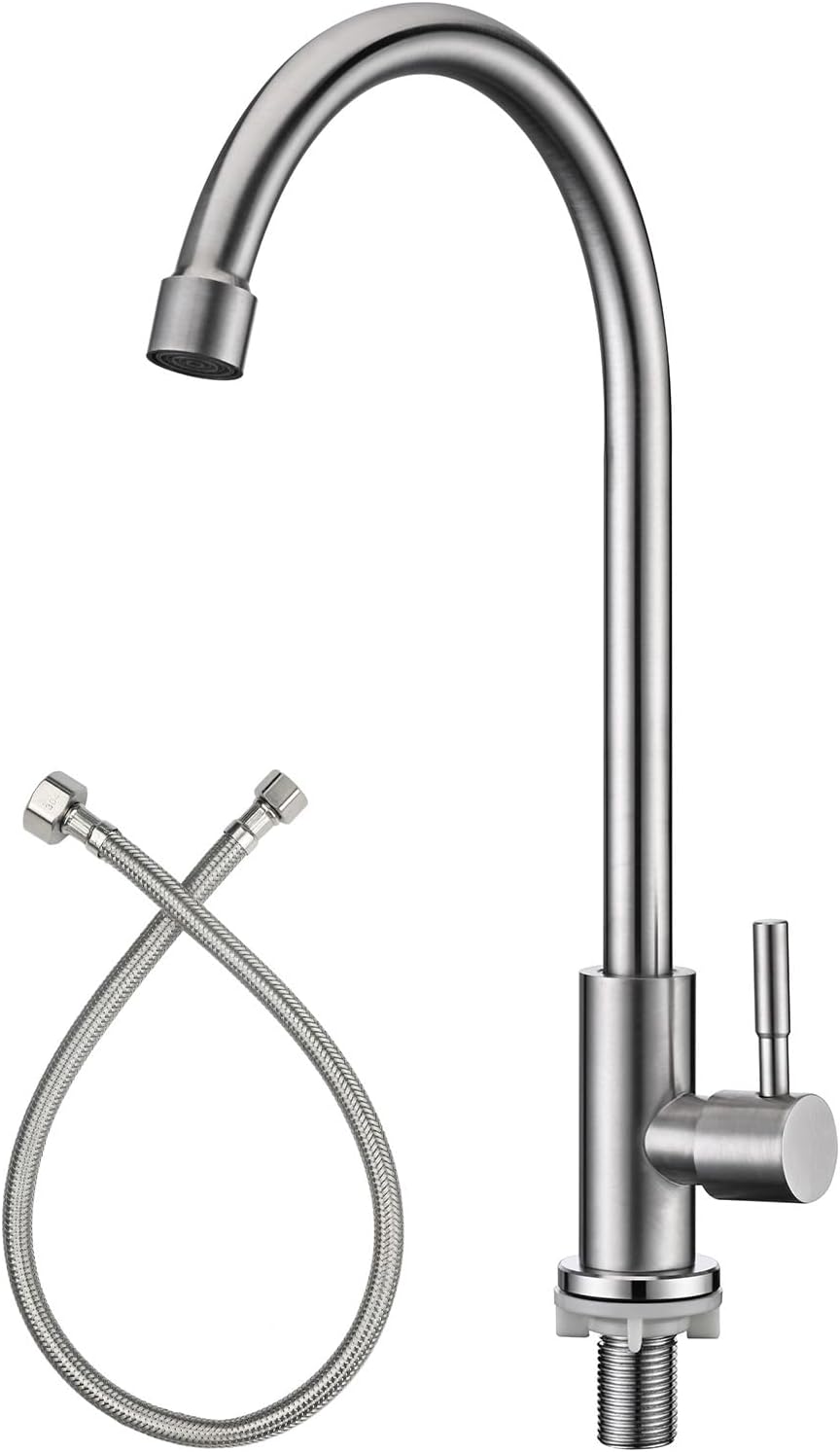 Cold Only Bar Sink Faucet, Brushed Nickel