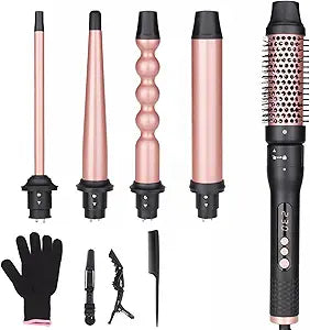 UNOBEY 5 in1 Curling Iron Set, Multi Curl Curling Wand Set on All Hair Type