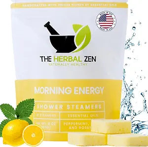 Ther Herbal Zen Morning Energy Shower Steamers Aromatherapy - 10 Pack