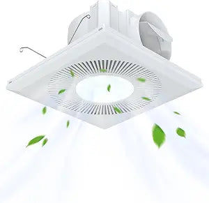 Bathroom Exhaust Fan & Kitchen Exhaust Ventilation with 15W 3CCT LED Light Combo, 165CFM Ultra-Quiet Bathroom Fan, 42dB Vent System 11.8" for Home, Shower stall, Office, Hotel (1-Pack)
