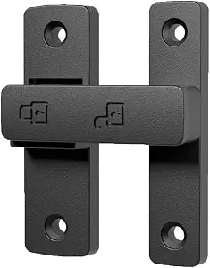 Heavy-Duty Flip Latch Lock 90/180 Degree Sliding/Swinging Door Lock Latch Bolt for Gate Barn Garage Garden Fence Shed Window Cabinet (180 Degree, Black)