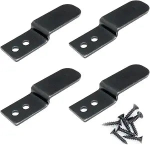 4PCS Black Z Shaped Corner Bracket Iron Right Angle With Screws for Shelf Picture Furniture Frame Z Shape Braces Support Fastener