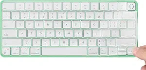 Keyboard Cover Skin for 2024 2023 2021 Apple iMac 24 inch Magic Keyboard M4 M3 Chip, iMac 24 inch/Mac mini Accessories, Apple Magic Keyboard MK293LL/A A2449 & MK2A3LL/A A2450 Protector-Transparent
