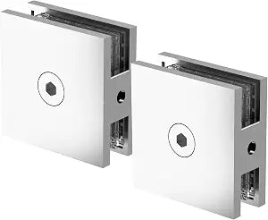 Shower Glass Clamps 2PCS, Polished Chrome, for 1/4" to 1/2"