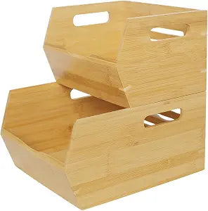 Bamboo Pantry Storage Bins