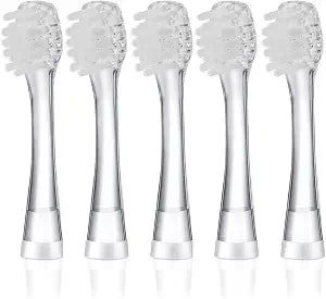 Baby Toothbrush Heads Compatible with Papablic BabyHandy/Toddler Sonic Electric Toothbrushes, Compatible with Brush-Baby BabySonic/Seago SG902/SG602, 5 Pack (3 Years+)