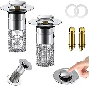 Stainless Steel Floor Drain Filter,Bathroom Sink Stopper Hair Catcher2Pcs