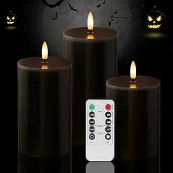 Halloween Flameless Candles with Remote, Battery Operated Candles