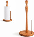 Acacia Wood Paper Towel Holder Stand, Free Standing Countertop Paper Roll Dispenser with Non-Slip Base, One Hand Tear for Kitchen, Dining Room & Home Decor