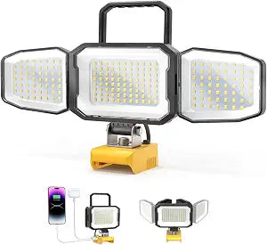 LED Work Light Compatible with DeWalt 20V Battery, 150W 15000LM