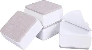Ezprotekt 1.2 Inch Bed and Furniture Risers, Heavy Duty Square Sofa Tables Couch Chair Risers, Width 2.4"-Adds 1.2" Height, Supports 20,000 lbs, Protect Carpet & Floors from Scratches (4 Pack, White)