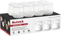 Suteck Yogurt Jars - 8 Count 6oz Small Glass Yogurt Cups With Lids, 100% BPA Free, Airtight & Dishwasher Safe! Perfect Containers for Yoghurt, Oatmeal, Pudding, or Jello