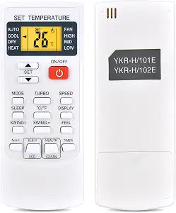 Air Conditioner Replacement Remote Control for AUX YKR-H/102E YKR-H/002E YKR-H/006E YK-H/132E, for Honeywell HL14CESWG, for COSTWAY 12000BTU Mini Split Air Conditioner