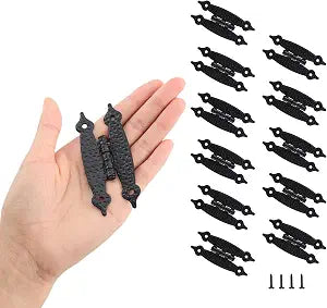HOME MASTER HARDWARE 12 Pieces (6 Pairs) Cabinet Hinges, Hammercraft Face Frame Flush Mount H Black Cabinet Hinge, Suitable for Kitchen/Bathroom/Furniture Cabinet and Door-3.5"x1.5"