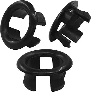 Sink Overflow Ring Basin Trim Drain Cap Cover, Black, 3 Pack