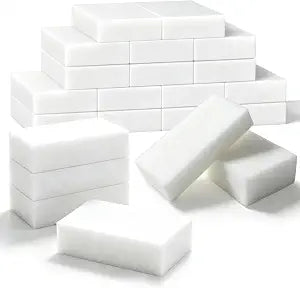 Magic Sponges Cleaning Eraser, 100 Pack Bulk Melamine Foam Pads - All Purpose Cleaner Just Add Water for Kitchen, Bathroom, Wall, Floor, Furniture, Baseboard & Shower