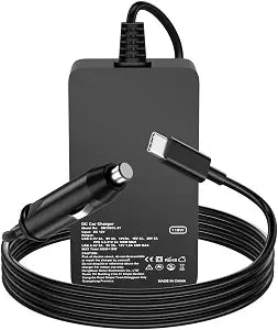 Laptop Car Charger 100W, USB C Port  Replacement for MacBook Pro/Air, Dell, HP,ASUS, Acer - with Extra USB-A Port for Tablets, Phones, Earbuds and More Other USBC Devices Computer AC Adapter