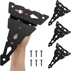 HOME MASTER HARDWARE 8" Heavy Duty Gate Hinges, 4 Pack T Strap Hinges