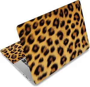 PLIGREAT Leopard Print Laptop Skin Stickers, Reusable Netbook Skin Sticker Vinyl Decals for PC Notebook Laptops Keyboard Cover Universal 12" 13" 13.3" 14" 15" Waterproof Laptop Case Protector Film