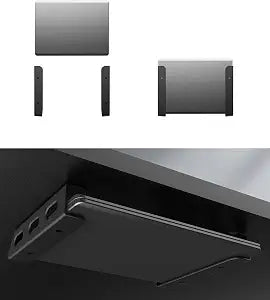 Under Desk Laptop Holder/Wall Mount, (Black)